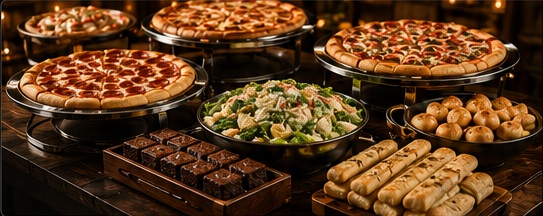 Pizza and salad